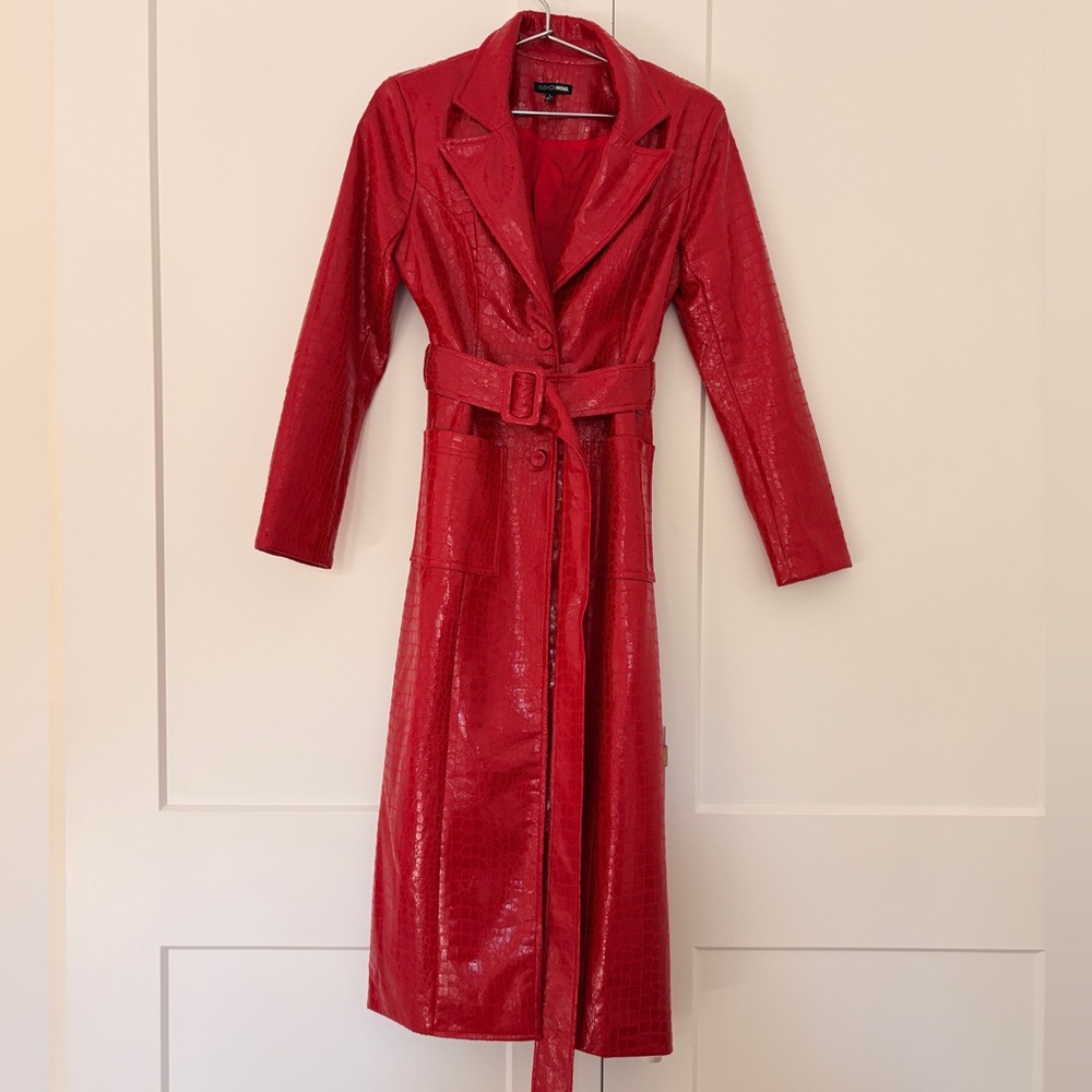 Fashion Nova Red Leather Jacket